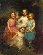 Jarvis John Wesley Adrian Baucker Holmes Children oil on canvas